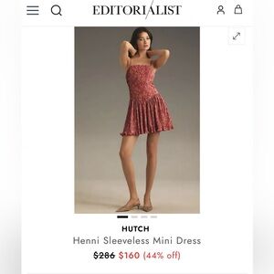 Hutch Red Sleeveless Mini Dress